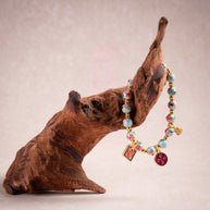 Luck Gathered Blessings（聚福）Multicolor Cloisonné Handmade Charm Bracelet — supplementary atmosphere image