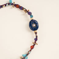 Authentic Expression Quiet Tides Multicolor Turquoise Lapis Lazuli Handmade Adjustable Bracelet·Water｜Intuition — detail image 1