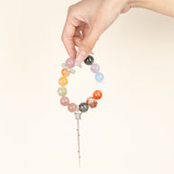 Abundance Transformation Prism Bloom Multicolor Citrine Amethyst Handmade Butterfly Charm Bracelet·Earth｜Grounding — on-hand image 1