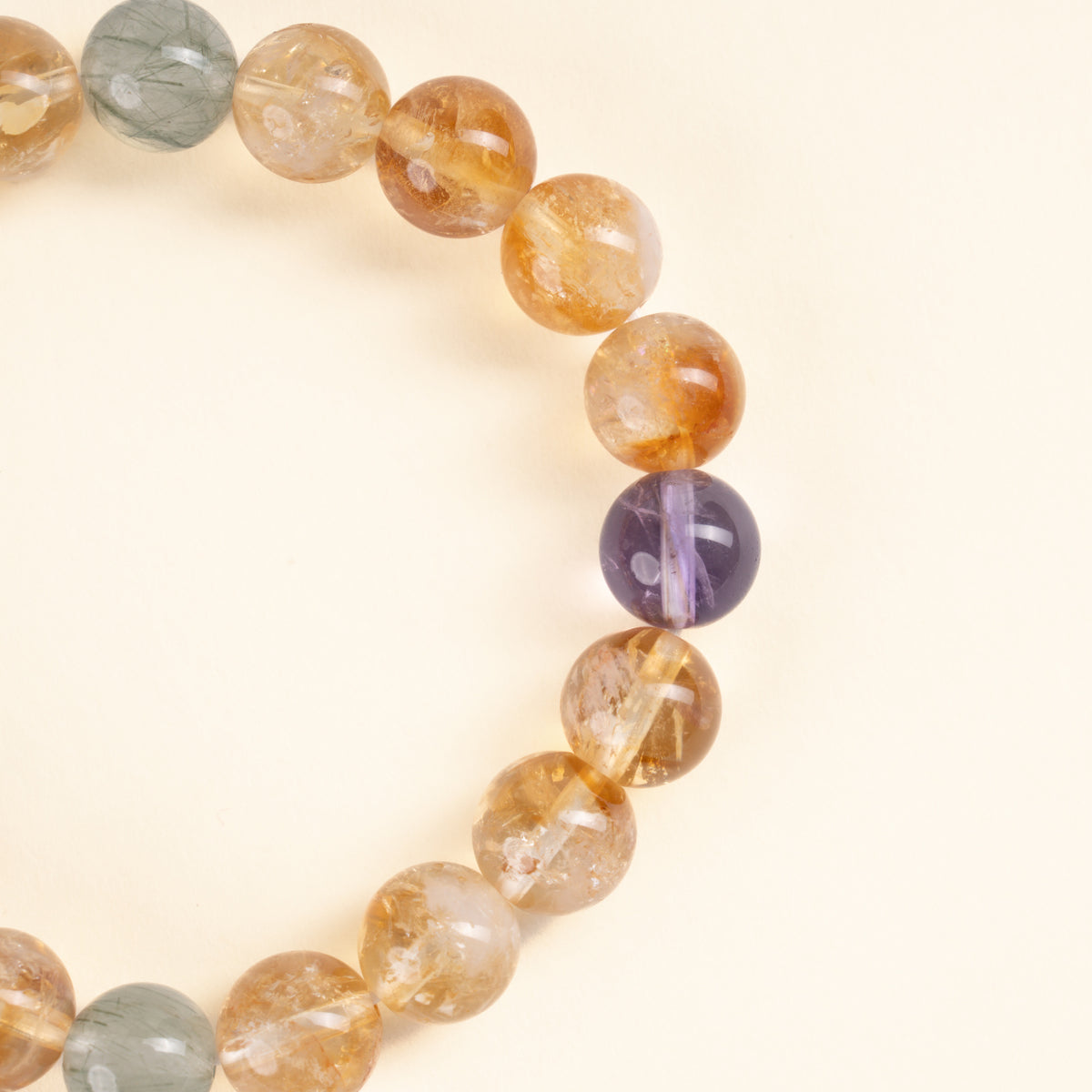 Abundance Confidence Golden Momentum Multicolor Golden Rutilated Quartz Golden Tiger's Eye Handmade Bracelet·Earth｜Grounding — detail image 1
