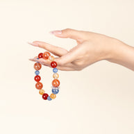 Love Vitality First Spark of Love Red Agate Red Accent Stone Handmade Bracelet·Fire｜Passion — on-hand image 2