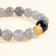 Intuition Transformation Ever Bright Moon Moonstone Tiger's Eye Handmade Bracelet·Metal｜Clarity — detail image 1
