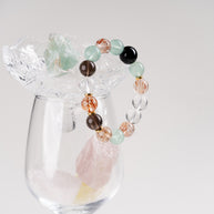 Wisdom Calm A Moment of Budding Green Fluorite Smoky Quartz Handmade Bracelet·Wood｜Growth — atmosphere image 1