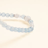 Calm Authentic Expression Tide into Dream Aquamarine Moonstone Handmade Bracelet·Water｜Intuition — detail image 1