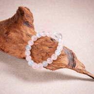 Calm Authentic Expression Gentle Undercurrent Rose Quartz Aquamarine Handmade Bracelet·Water｜Intuition — atmosphere image 2
