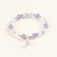 Confidence Luck Steady Stride Cat's Eye Stone Amethyst Handmade Bracelet·Earth｜Grounding — main