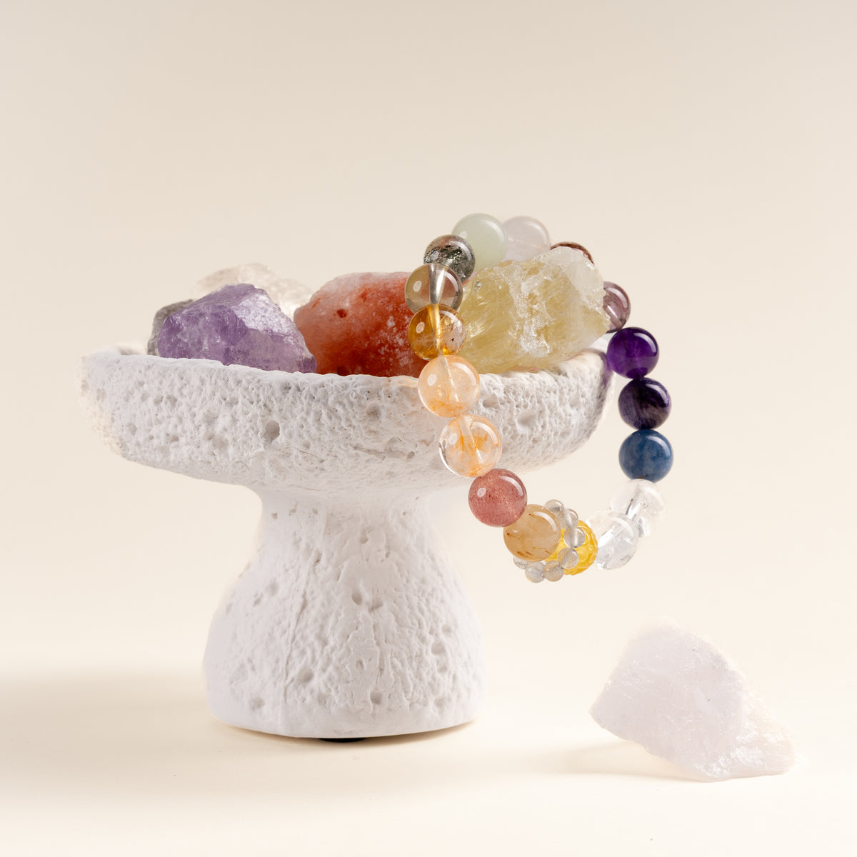 Abundance Confidence First Harvest Citrine Red Accent Stone Handmade Bracelet·Earth｜Grounding — atmosphere image 1