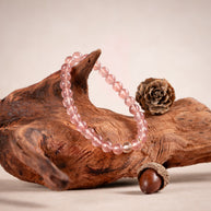Self-Love Love Untouched Light Strawberry Quartz Citrine Handmade Bracelet·Metal｜Clarity — atmosphere image 2