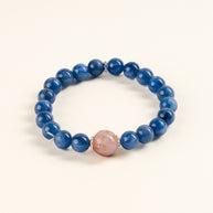 Authentic Expression Clarity Still Waters Run Deep Kyanite Red Accent Stone Handmade Bracelet·Water｜Intuition — main