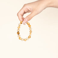 Abundance Confidence Steady Radiance Lemon Quartz Yellow Azez Stone Handmade Bracelet·Earth｜Grounding — on-hand image 1