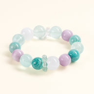Wisdom Calm Green Branch Dream Green Fluorite Kunzite Handmade Bracelet·Wood｜Growth — main image
