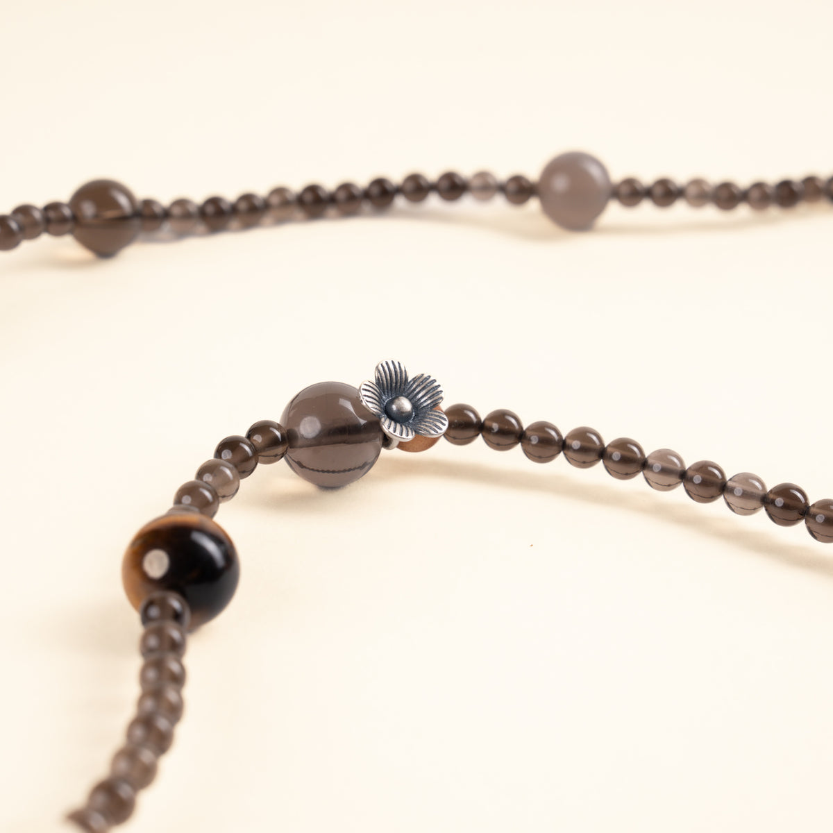 Confidence Career Rising Fortune Golden Tiger's Eye Sandalwood Handmade 3-Loop Bracelet·Earth｜Grounding — detail image 2