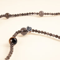 Confidence Career Rising Fortune Golden Tiger's Eye Sandalwood Handmade 3-Loop Bracelet·Earth｜Grounding — detail image 2