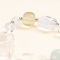 Source Connection Intuition Mirror Clear Clear Quartz Citrine Handmade Bracelet·Metal｜Clarity — detail image 1