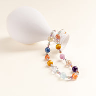 Calm Intuition Soft Evening Bloom Amethyst Green Fluorite Handmade Necklace·Fire｜Passion — atmosphere image 1